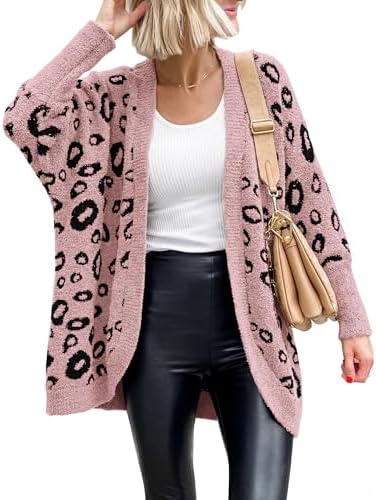 Leopard Cardigan for Women Knit Fall Fashion Clothes