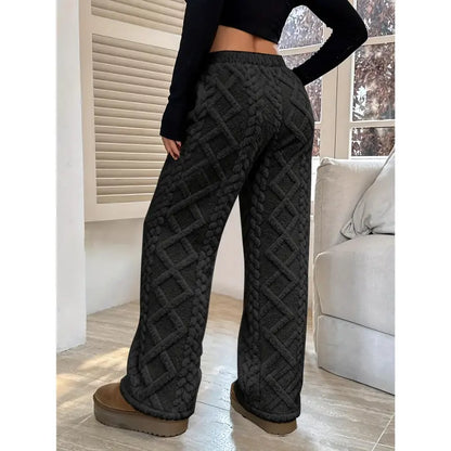 Women's Plush Textured Warm Lounge Pants