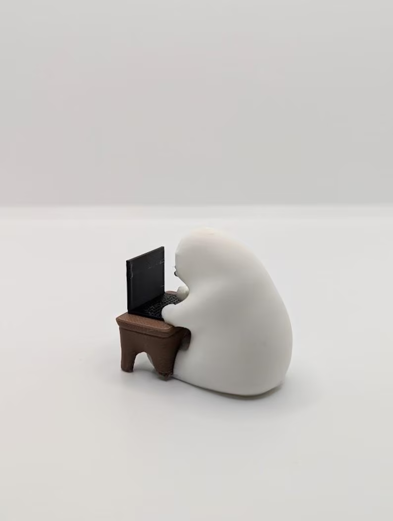 Mini Working Polar Bear Figurine
