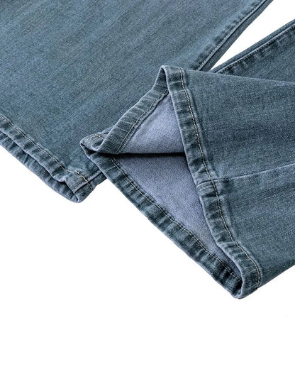 VINTAGE BUTTON SIDE DESIGN MID WAIST STRETCH FLARE JEANS(Buy 2 Free Shipping)