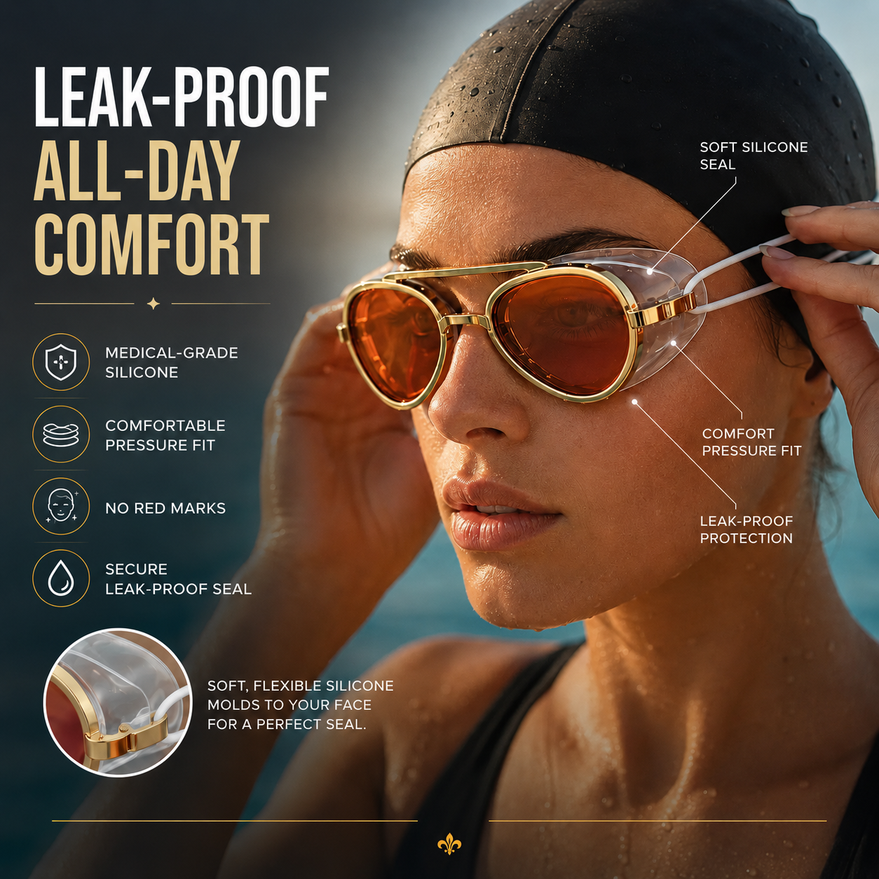 🔥Hot Deal Summer Sale 50%✨Anti-Fog Swim Goggles🏊‍♂️☀️