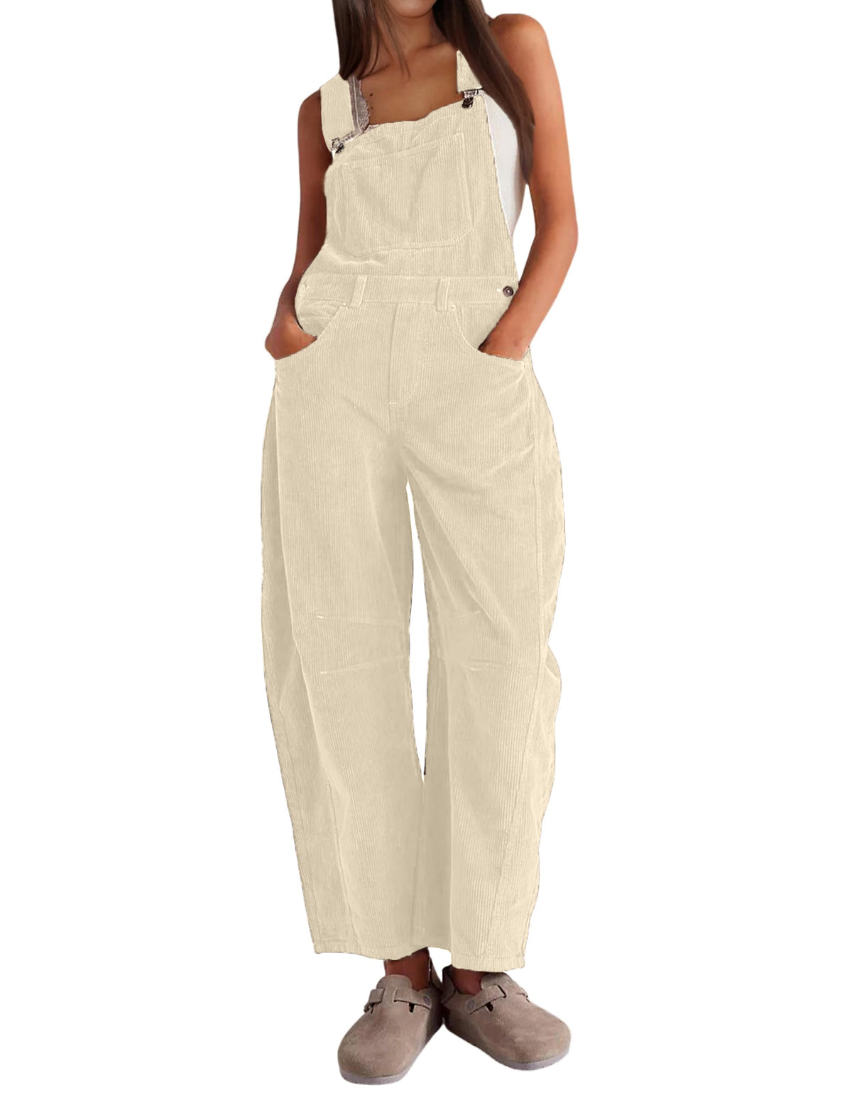✨Womens Corduroy Adjustable Wide Leg Romper Overalls