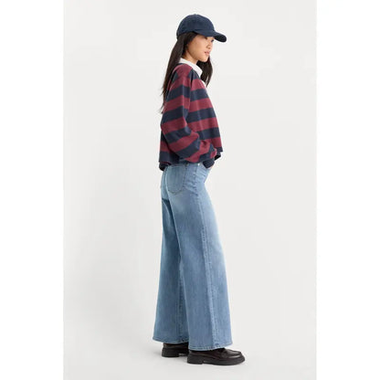 Women’s High Waist Wide Leg Palazzo Ankle Jeans