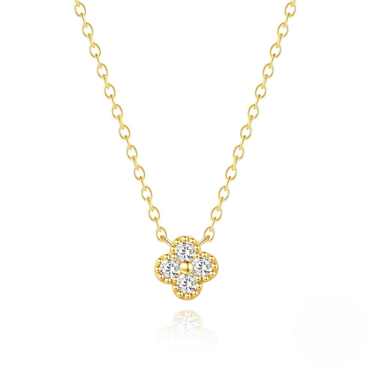 Women's Clover Jewelry Set: Necklace, Earrings & Ring