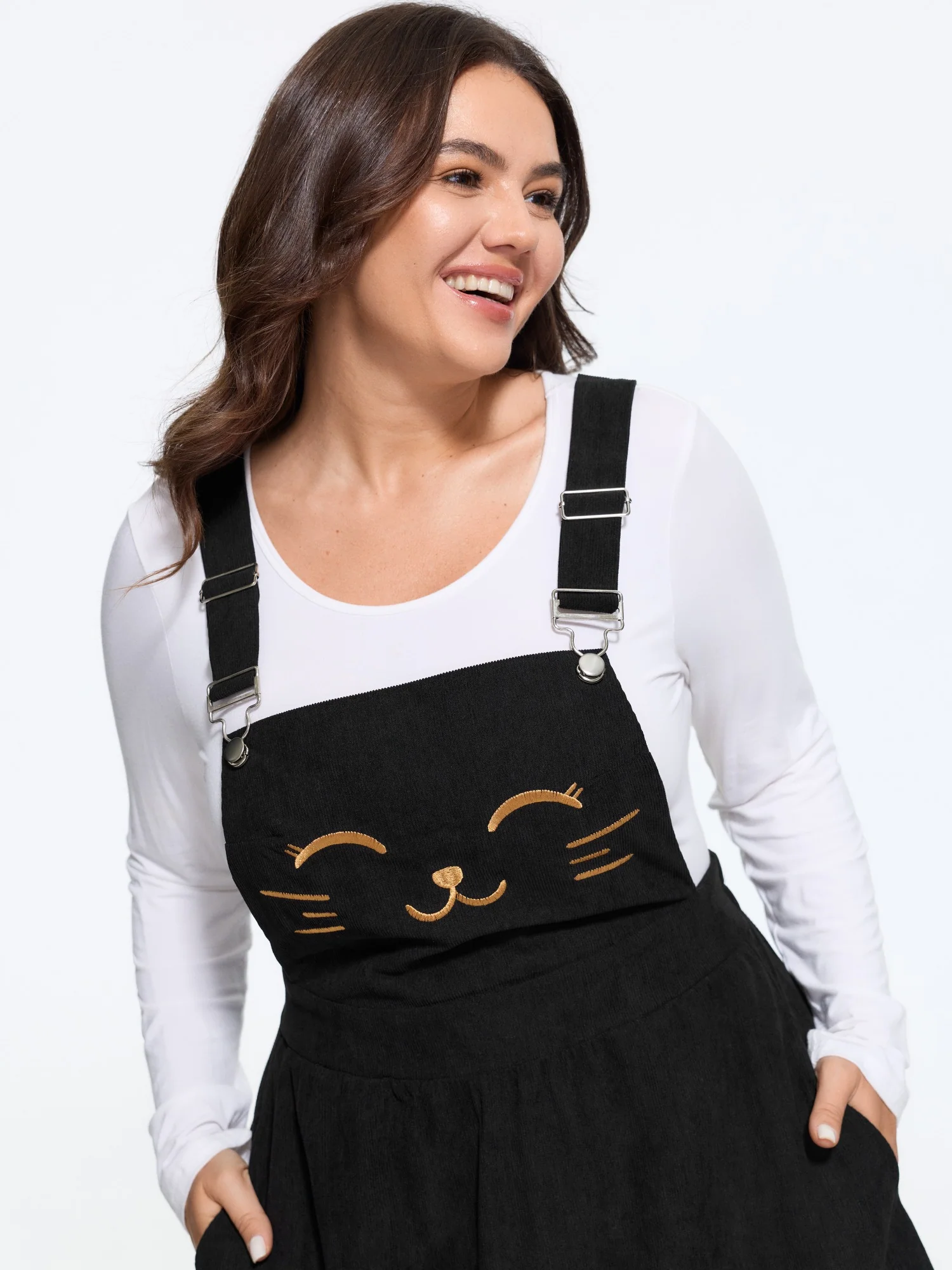 Cute Cat Overall Dress