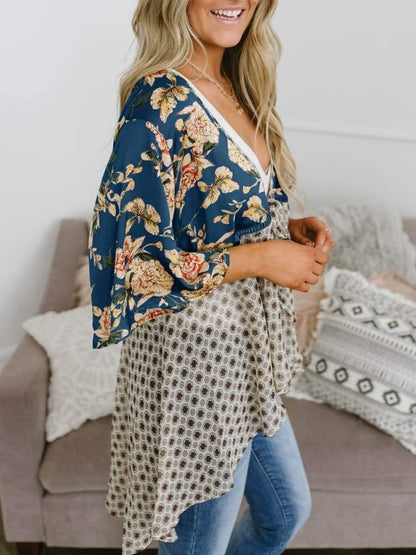 🔥🔥🔥🔥Women's Floral Kimono Ruffle Sleeve Tie Cardigans Flowy Boho Loose Cover Ups