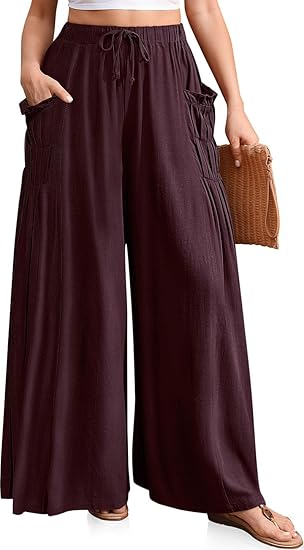 Women's Summer Bohemian Style Drawstring Casual Wide-Leg Pants（BUY 2 FREE SHIPPING)
