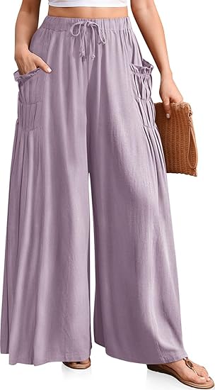 Women's Summer Bohemian Style Drawstring Casual Wide-Leg Pants（BUY 2 FREE SHIPPING)