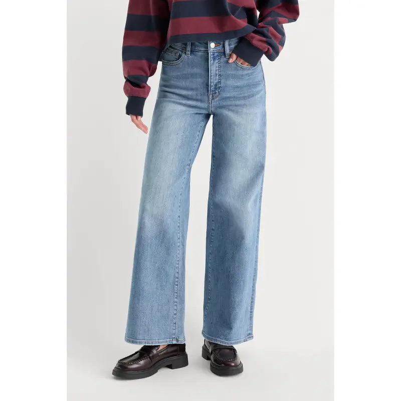 Women’s High Waist Wide Leg Palazzo Ankle Jeans