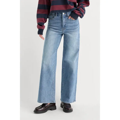 Women’s High Waist Wide Leg Palazzo Ankle Jeans