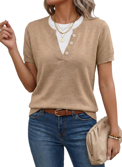 HOT SALE-2026 SummerVibes Women's Casual Short Sleeve Knitwear
