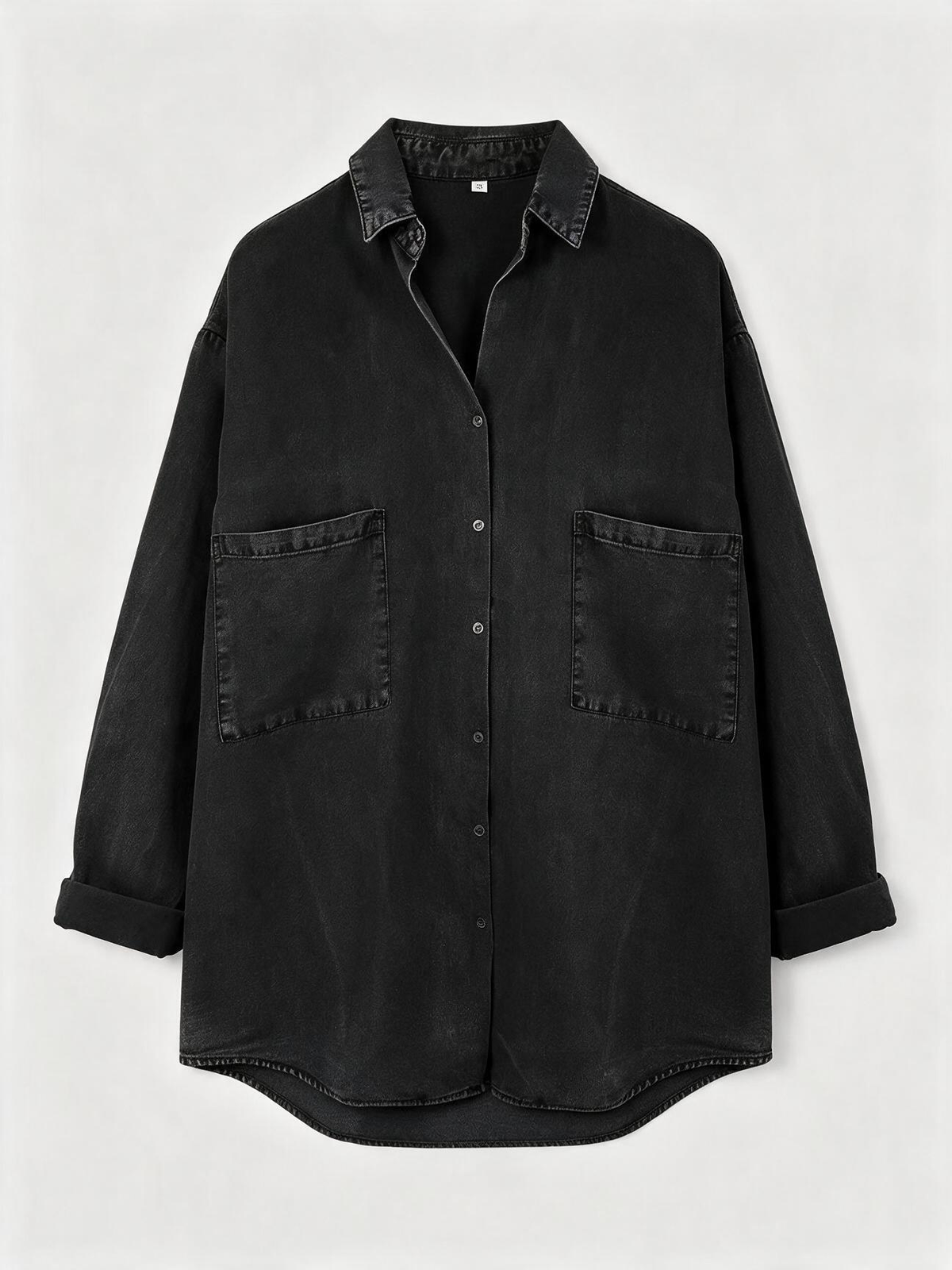 Oversized Washed Denim Shirt