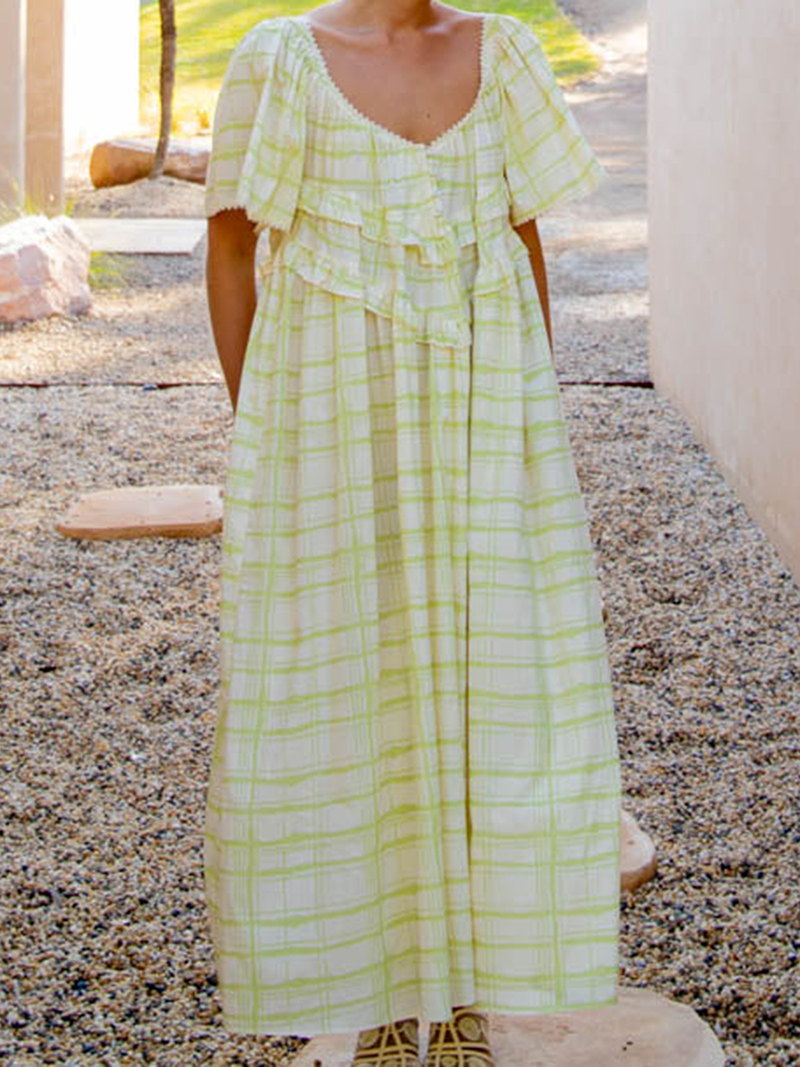 Chic Backless Long Dress with Ruffled Waist (BUY 2 FREE SHIPPING)