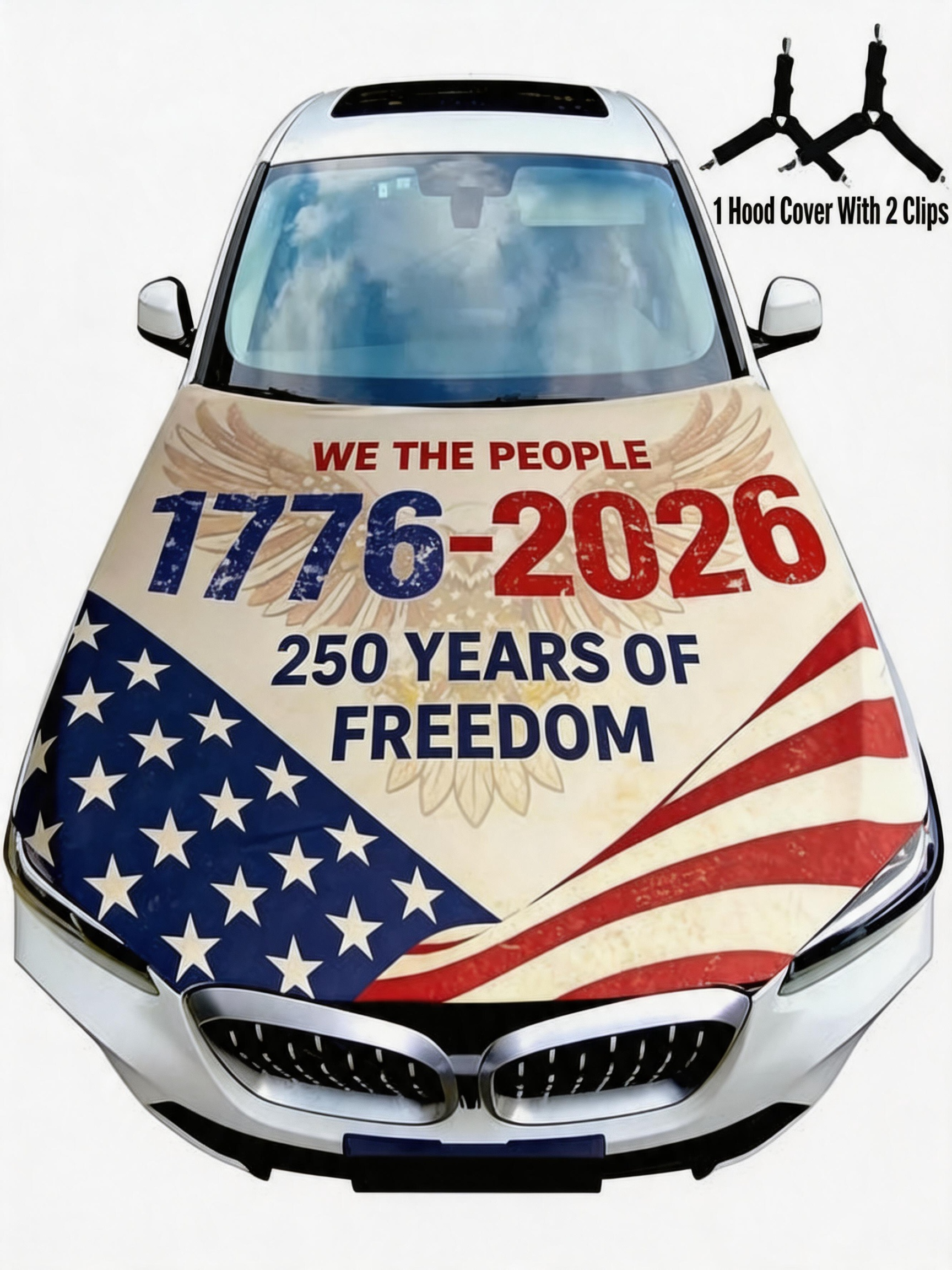 Patriotic American Flag Car Hood Cover 🇺🇸🚗