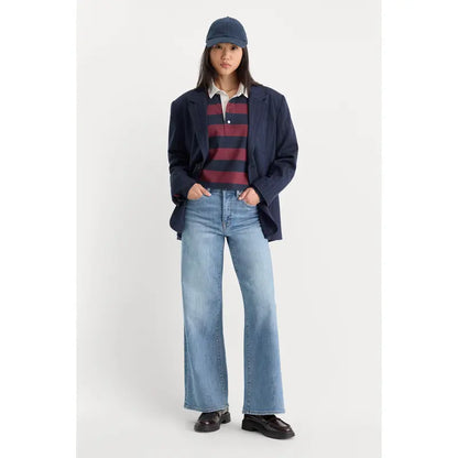 Women’s High Waist Wide Leg Palazzo Ankle Jeans