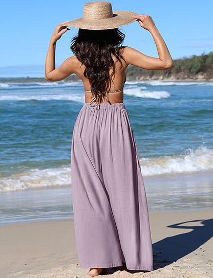Women's Summer Bohemian Style Drawstring Casual Wide-Leg Pants（BUY 2 FREE SHIPPING)