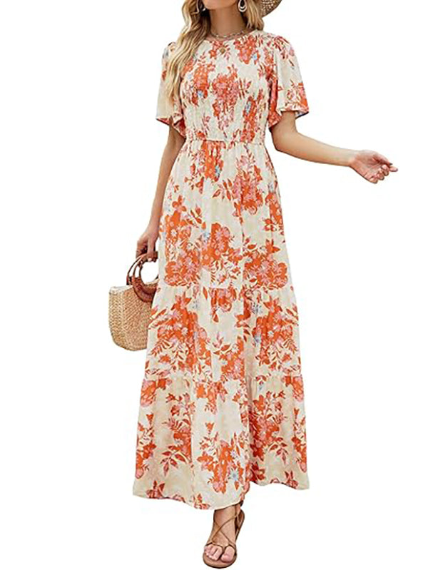 2026 Women's Summer Boho Pleated Waist-Defining Layered Maxi Skirt（BUY 2 FREE SHIPPING)