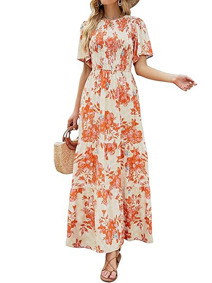 2026 Women's Summer Boho Pleated Waist-Defining Layered Maxi Skirt（BUY 2 FREE SHIPPING)