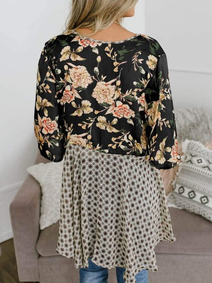 🔥🔥🔥🔥Women's Floral Kimono Ruffle Sleeve Tie Cardigans Flowy Boho Loose Cover Ups