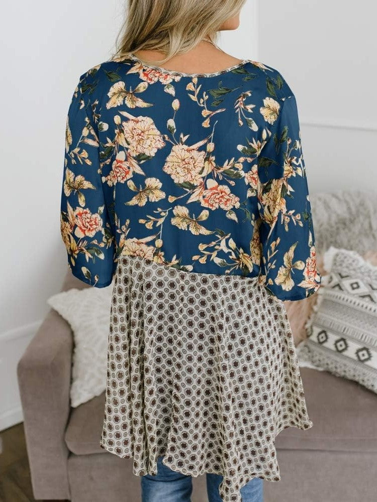🔥🔥🔥🔥Women's Floral Kimono Ruffle Sleeve Tie Cardigans Flowy Boho Loose Cover Ups