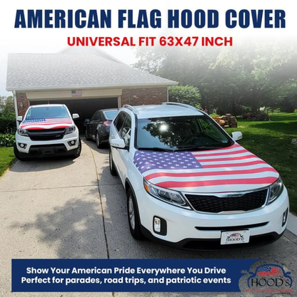 🎉4th Of July Flash Sale 65K+🔥Patriotic American Flag Car Hood Cover 🇺🇸🚗【Buy 2 Free Shipping】