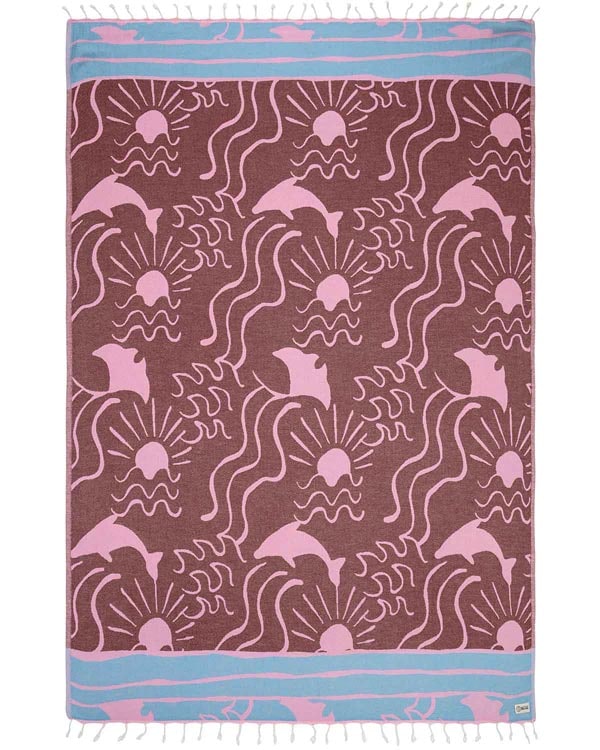 🏖️Daisy Turtle Turkish Cotton Beach Towel – Oversized Sand Resistant Quick Dry Towel