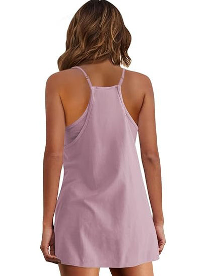 🔥HOT SALE-Women's Tennis Dress with Built-in Shorts and Pockets
