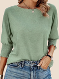 Women's Round Neck 3/4 Sleeve Basic T-Shirts (Buy 3 Free Shipping)