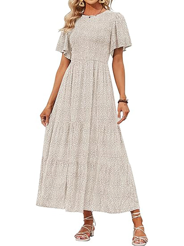 2026 Women's Summer Boho Pleated Waist-Defining Layered Maxi Skirt（BUY 2 FREE SHIPPING)