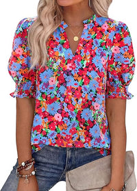 Rose Red Floral Print