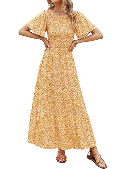 2026 Women's Summer Boho Pleated Waist-Defining Layered Maxi Skirt（BUY 2 FREE SHIPPING)
