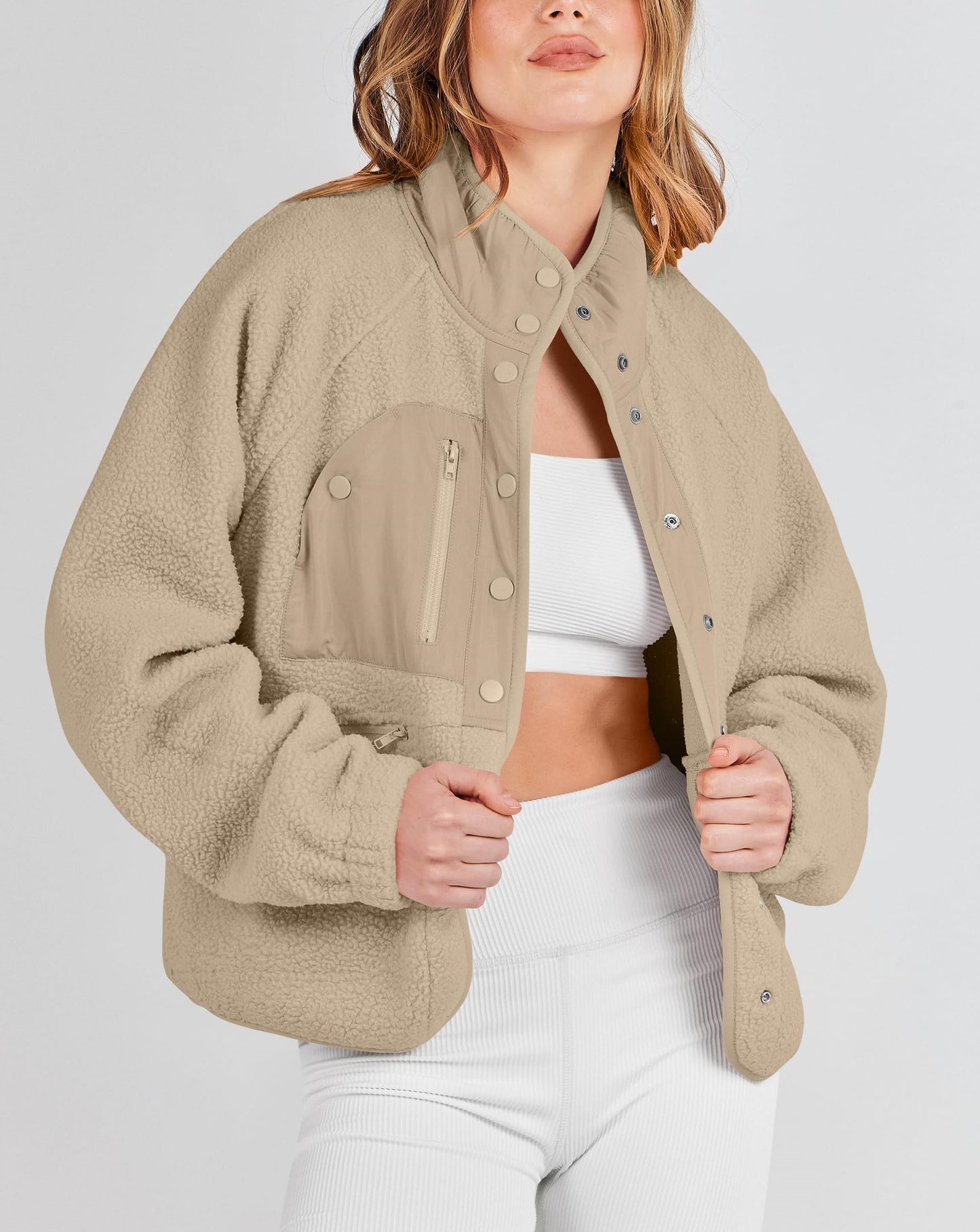 Women's  Button Down Fuzzy Fleece Jacket (Buy 2 Free Shipping)