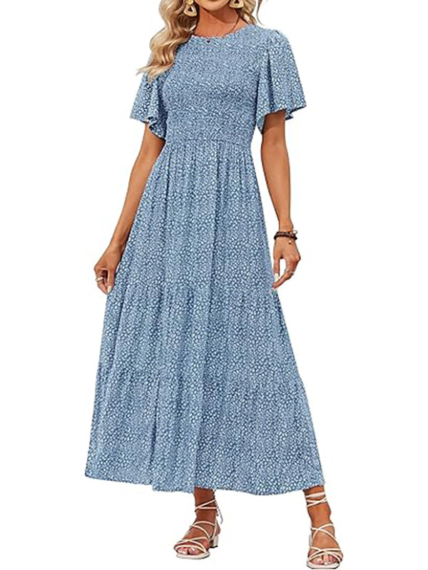 2026 Women's Summer Boho Pleated Waist-Defining Layered Maxi Skirt（BUY 2 FREE SHIPPING)