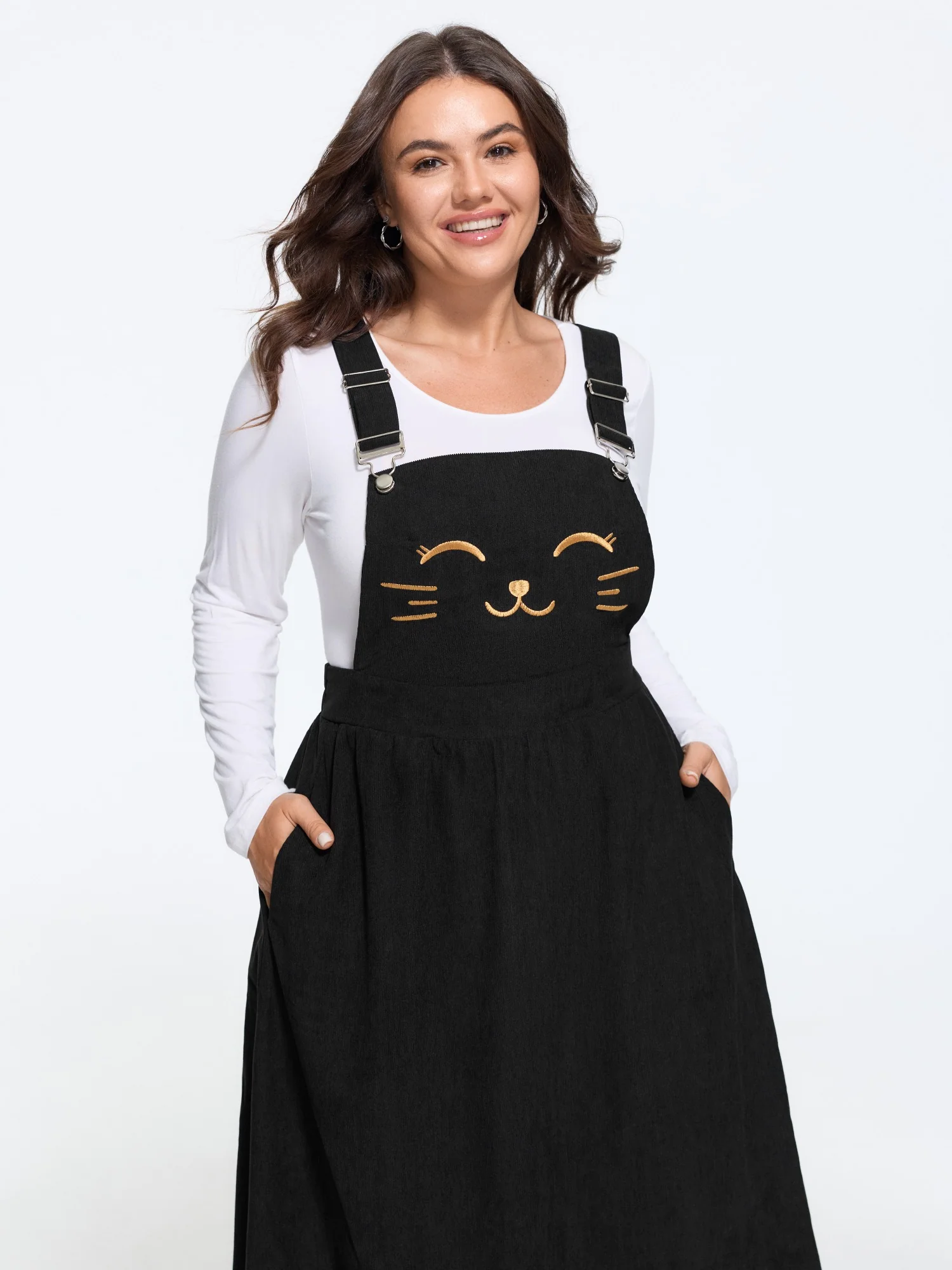 Cute Cat Overall Dress