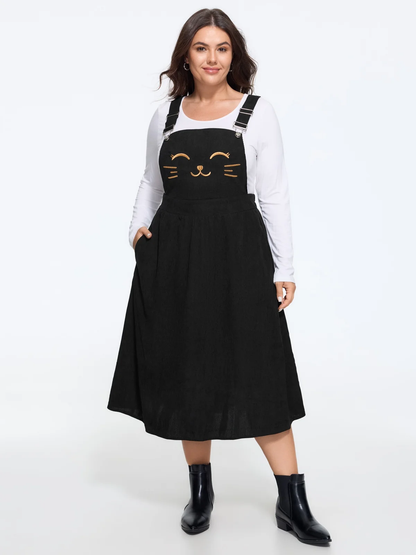 Cute Cat Overall Dress