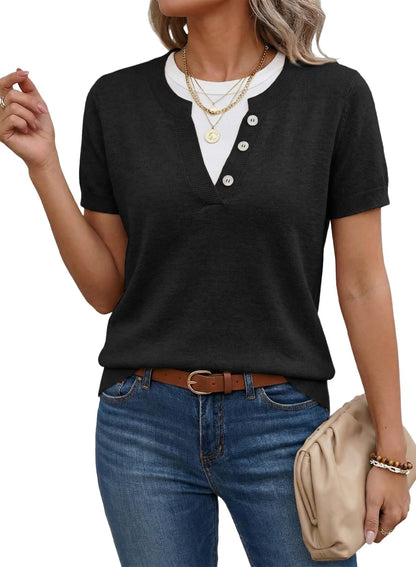 HOT SALE-2026 SummerVibes Women's Casual Short Sleeve Knitwear