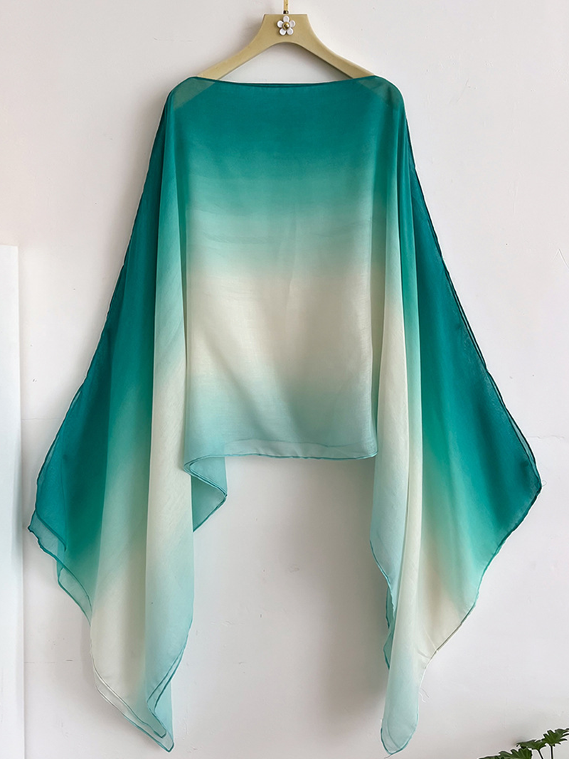 Elegant sunscreen gradient color thin shawl cloak(BUY 2 FREE SHIPPING)