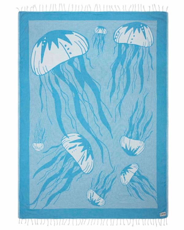 🏖️Daisy Turtle Turkish Cotton Beach Towel – Oversized Sand Resistant Quick Dry Towel