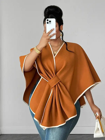 HOT SALE-Plus Size Women's Autumn/Winter Fashion Solid Color Shawl