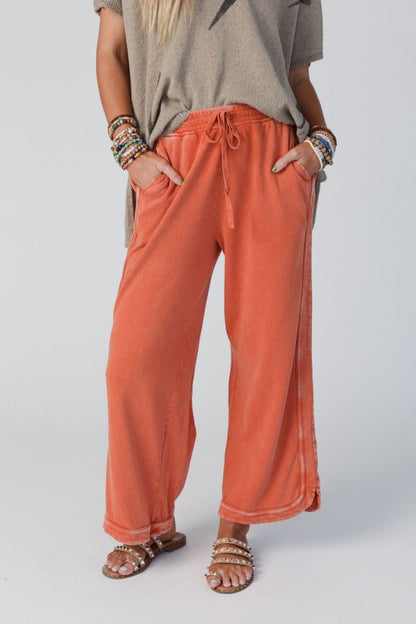 Women's Acid Washed Faded Wide Leg Pants (Buy 2 Free Shipping)