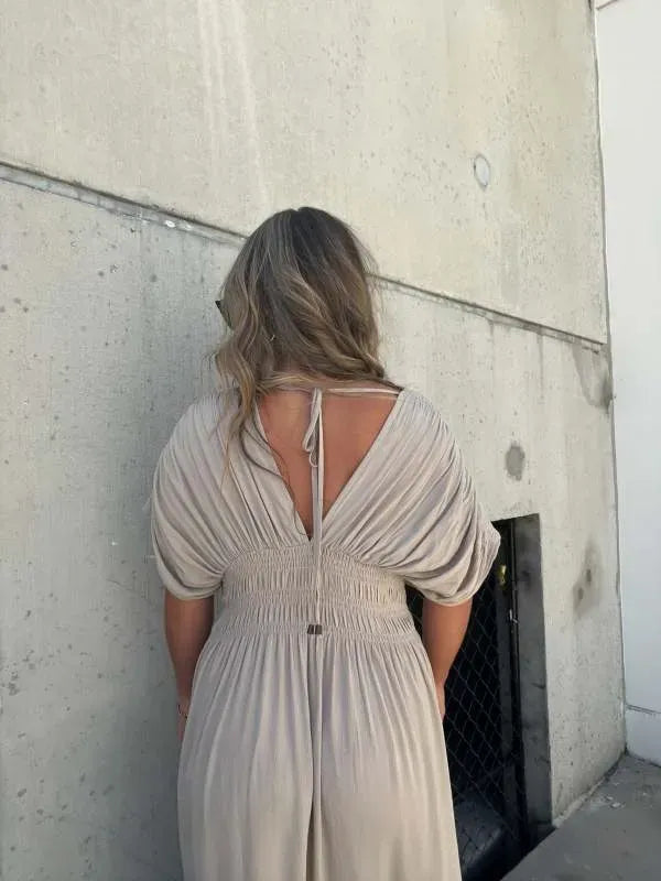 SLIT V-NECK EFFORTLESS MAXI LONG DRESS(Buy 2 Free Shipping)