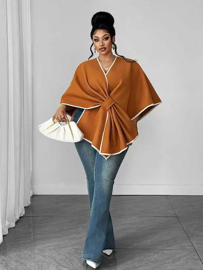 HOT SALE-Plus Size Women's Autumn/Winter Fashion Solid Color Shawl