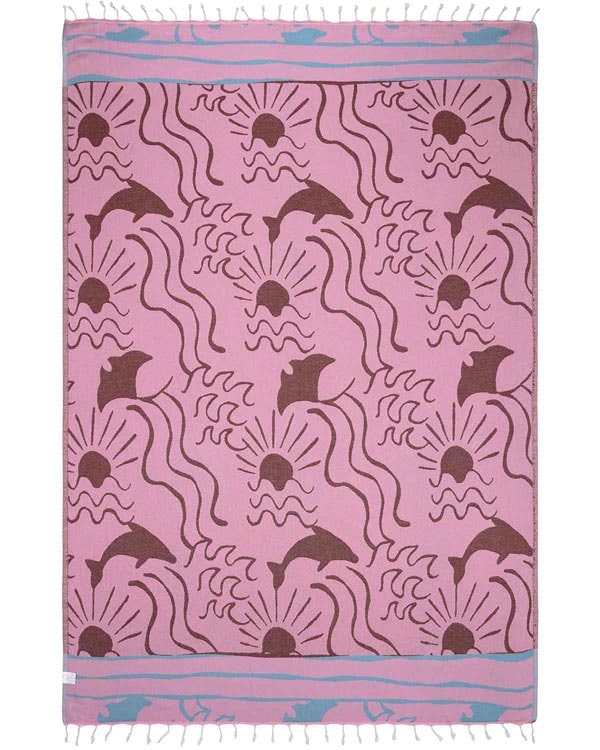 🏖️Daisy Turtle Turkish Cotton Beach Towel – Oversized Sand Resistant Quick Dry Towel
