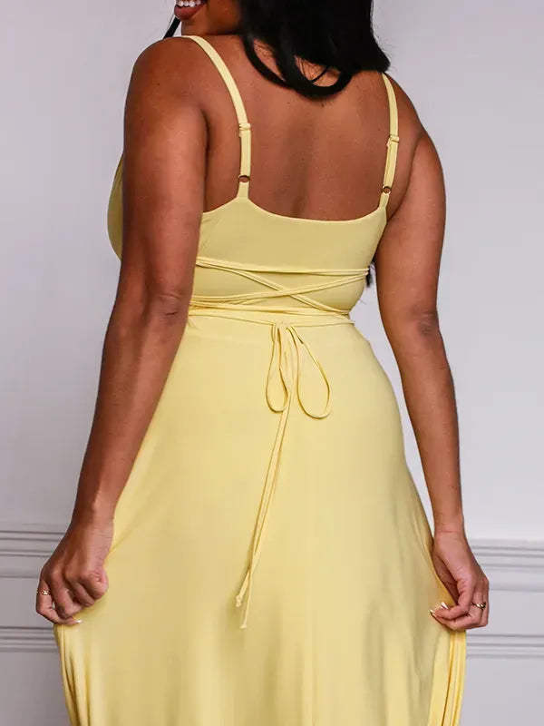 NEW DRAPE SUSPENDER DRESS WITH BUILT-IN BRA(buy 2 free shipping)