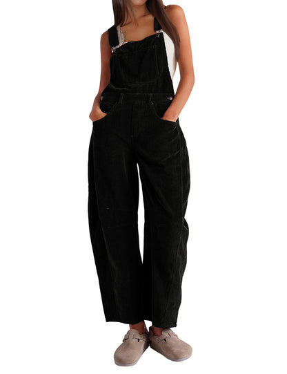 ✨Womens Corduroy Adjustable Wide Leg Romper Overalls