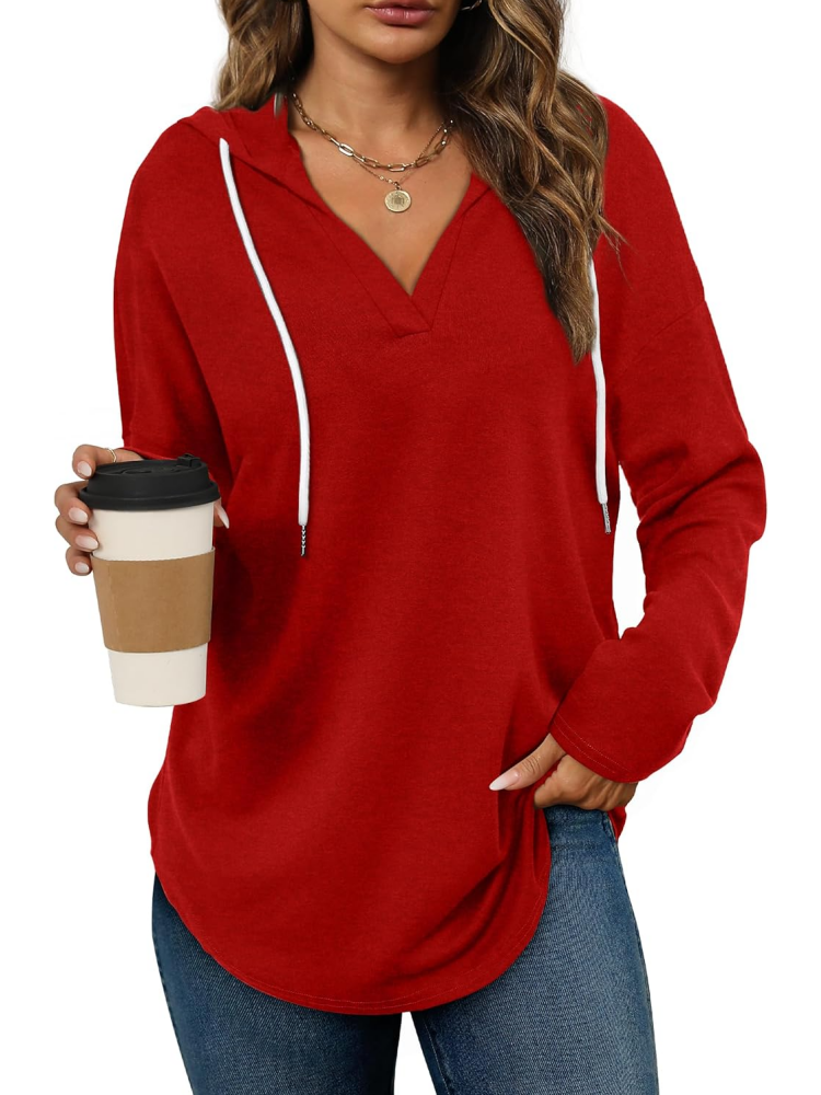 Women's Long Sleeve Plaid Oversized Hoodie