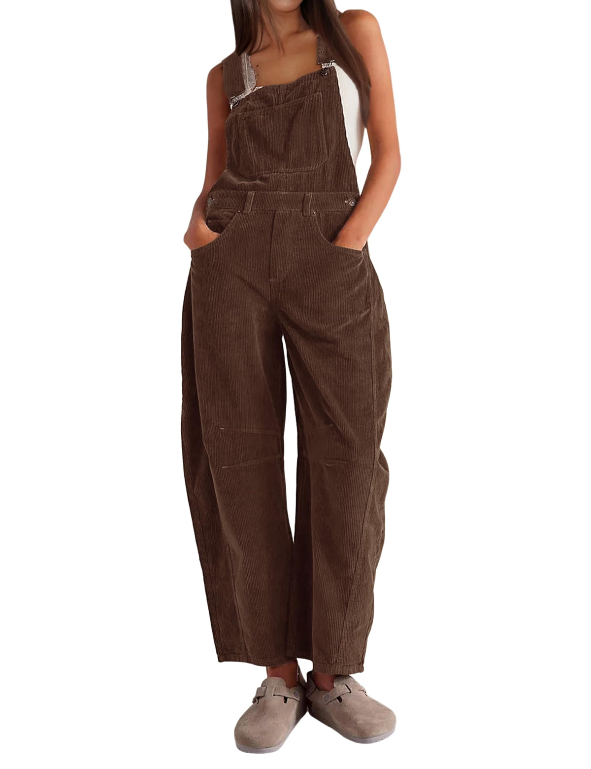 ✨Womens Corduroy Adjustable Wide Leg Romper Overalls