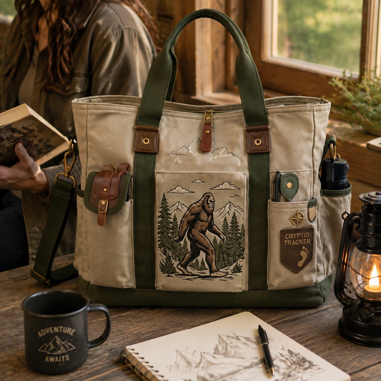Bigfoot Wilderness Adventure Tote Bag