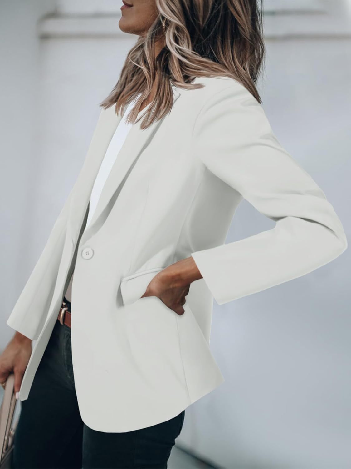 Women's Casual Button Open Front Pocket Blazers Jacket（BUY 2 FREE SHIPPING)