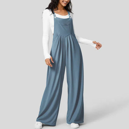 Adjustable Strap Button Multiple Pockets Plicated Waffle Casual Overalls(Buy 2 Free Shipping)